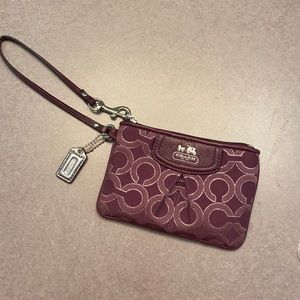 Purple coach wristlet